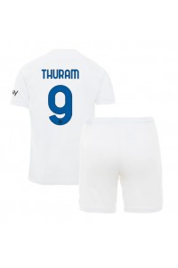 Fotbalové Dres Inter Milan Marcus Thuram #9 Dětské Venkovní Oblečení 2023-24 Krátký Rukáv (+ trenýrky)